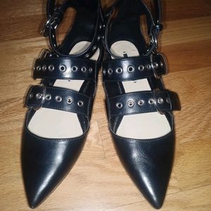 Zara pointed buckle flats